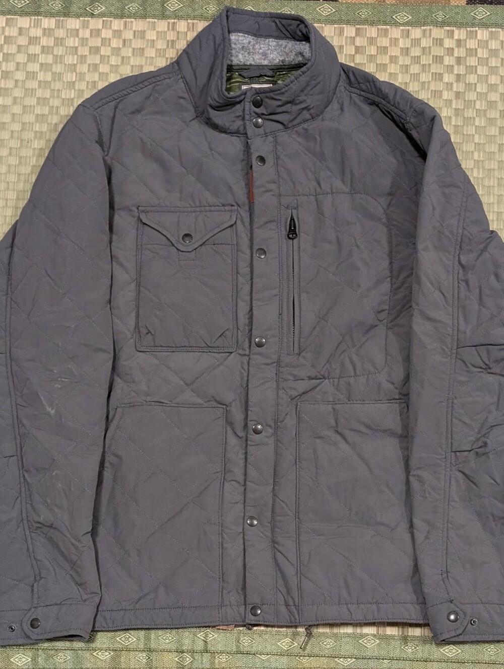 Relwen Quilted Tanker Jacket in Gray Men's Size Large